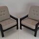 Pair of mid-century armchairs Leda Lux 1980's