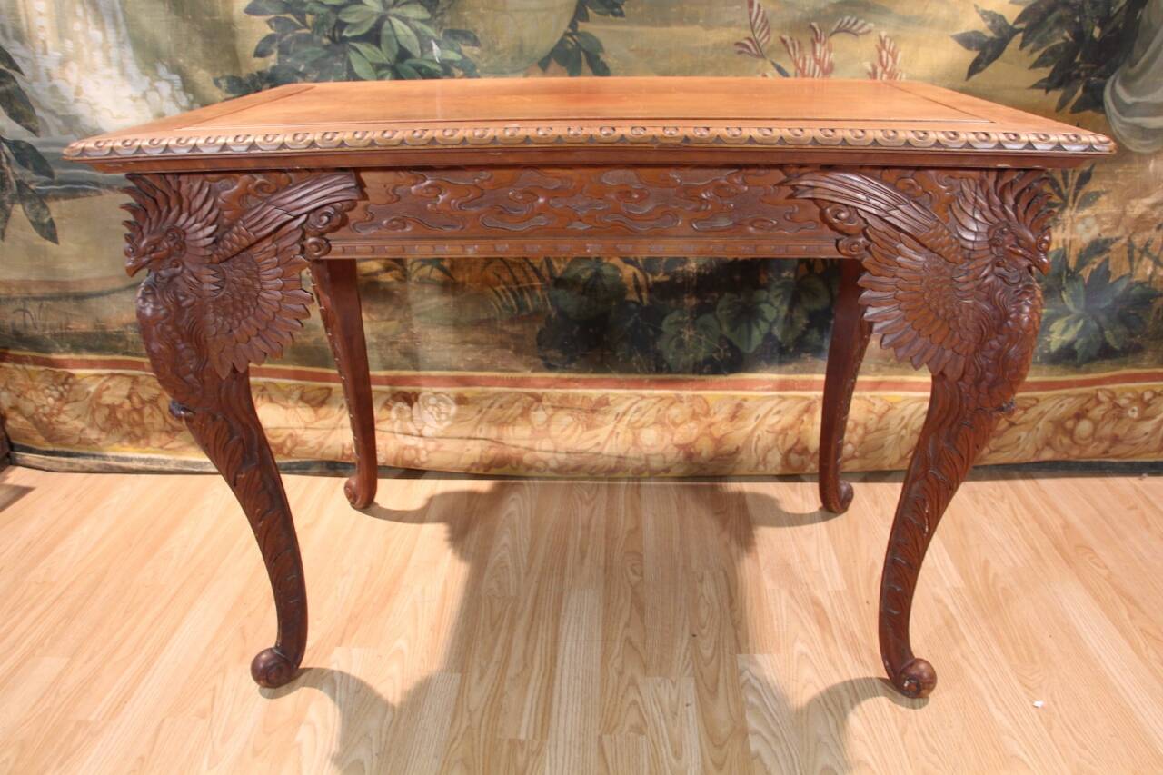 19th century carved center table