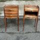 2 Louis XV bedside tables made of curved solid wood with drawers, 1920.