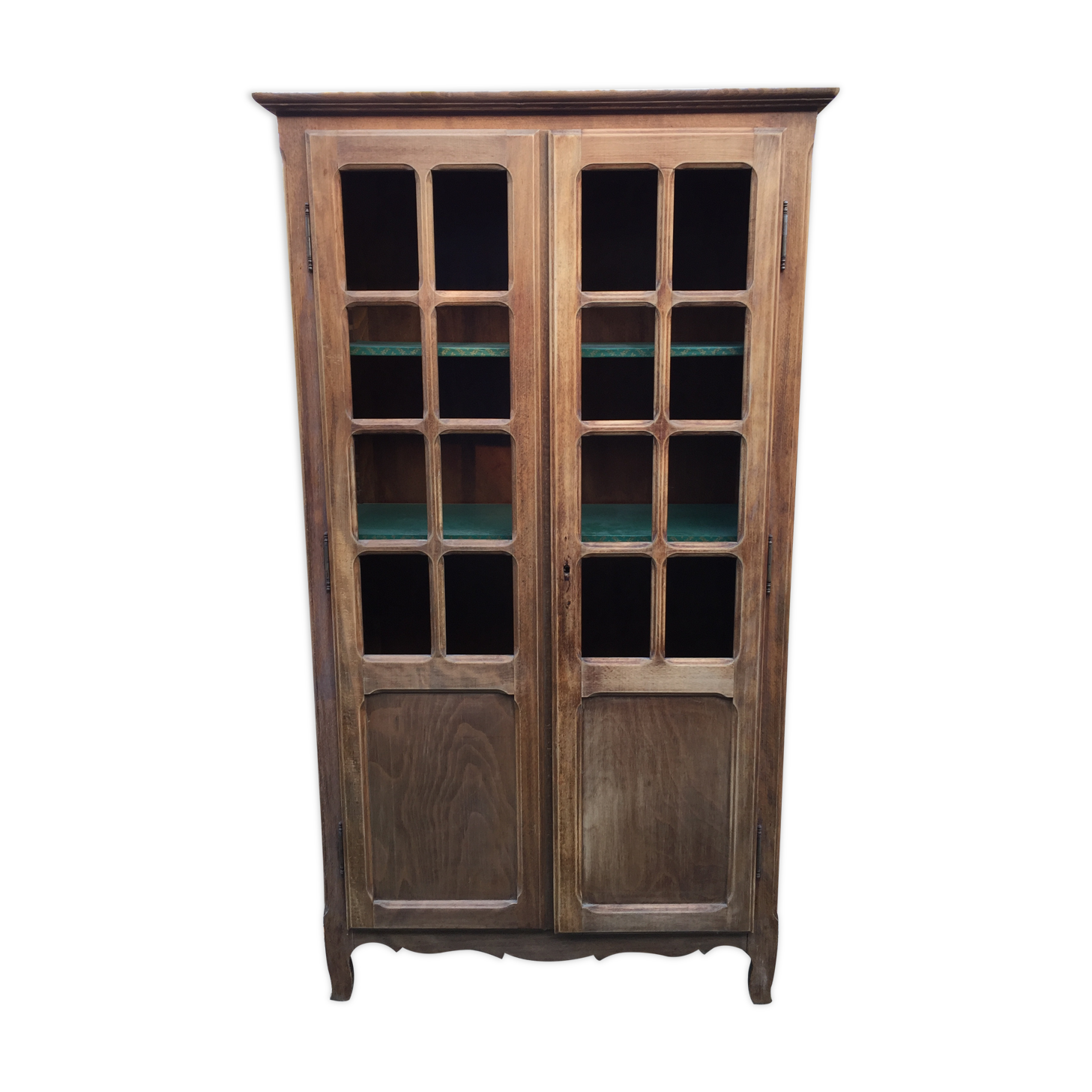 Bibliothèque vintage en hêtre à 2 portes