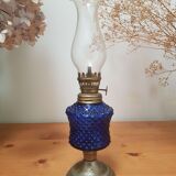 Old oil lamp blue glass