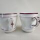 Set of 2 brulot cups in thick porcelain XIXth