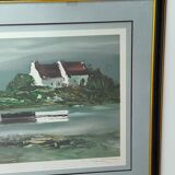 Georges Laporte lithograph signed and numbered landscape of brittany