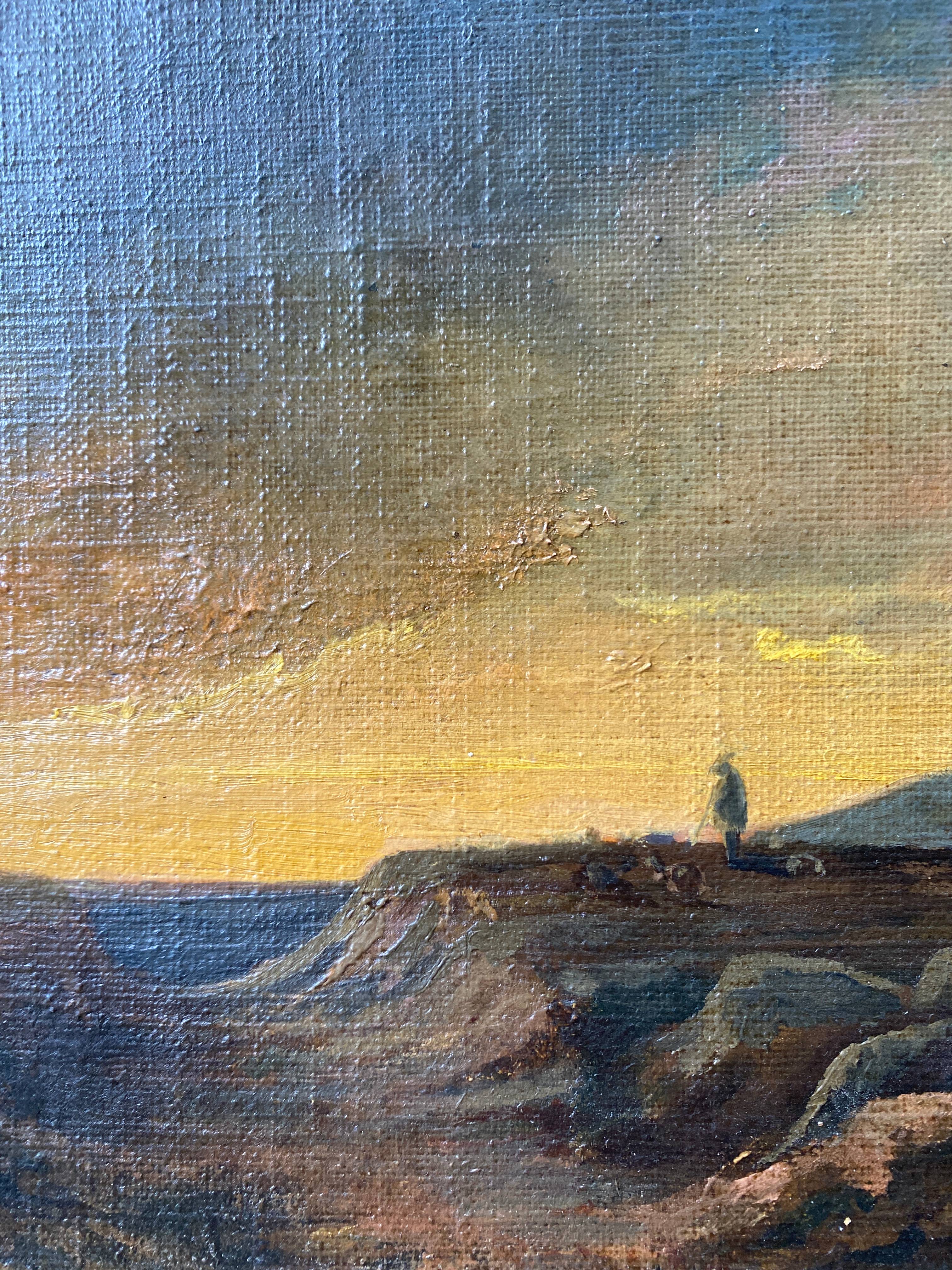 Table XIX° Romantic "Solitary shepherd at dusk" HST/P + frame