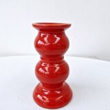 Bougeoir Chandelier Rouge En Céramique Vintage Schramberg Allemagne
