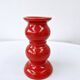 Vintage Ceramic Red Candlestick Candle Holder Schramberg Germany
