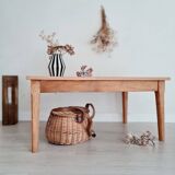 Table de ferme basse en chêne