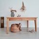Low oak farm table