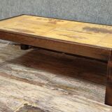 Framed marquetry panel – Old urban scene – 73 x 55 cm