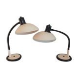 2 lampes flexibles orientables Aluminor années 80