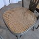 Set of 4 Vintage Gray Thonet Style Dining Chairs with Cane Seat