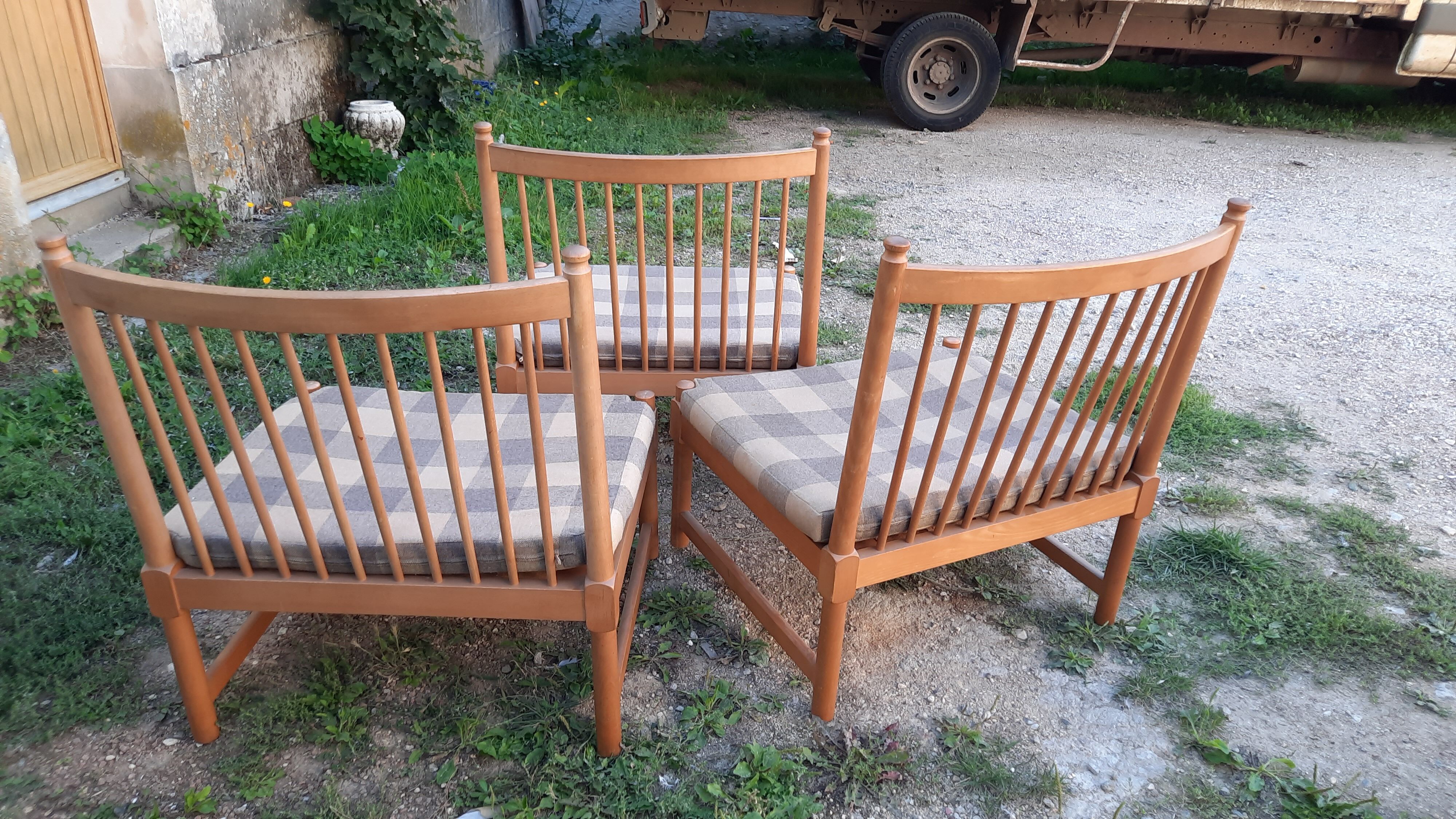 3 Scandinavian style chairs