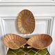 Trio corbeilles osier et bambou vintage