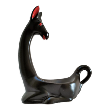 Empty pocket zoomorphic figure ceramic design 60s