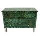 Commode italienne en verre vert-malachite de style mid-century modern