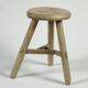 Gong - Tabouret ancien chinois en orme, assise ronde n°10
