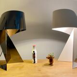 Ribbon lamp design Claire Norcross white laqué steel