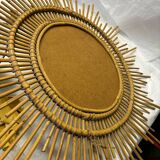 Vintage rattan mirror