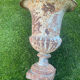 Large Medicis vase in white cast iron.