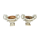 Pair of cast iron garden vases late nineteenth