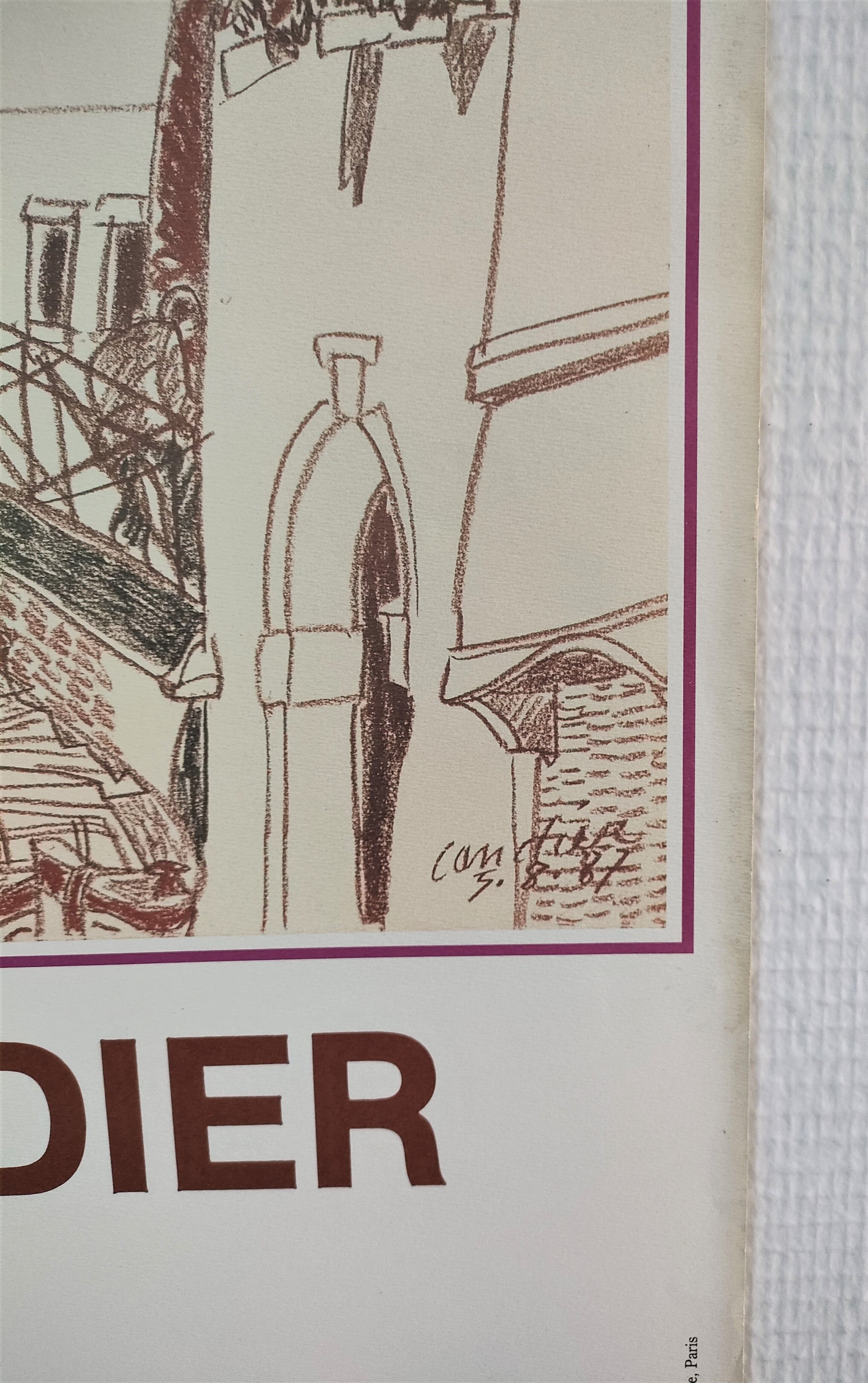 Original poster exhibition Venezia Henri Landier Paris 1988