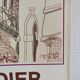 Original poster exhibition Venezia Henri Landier Paris 1988