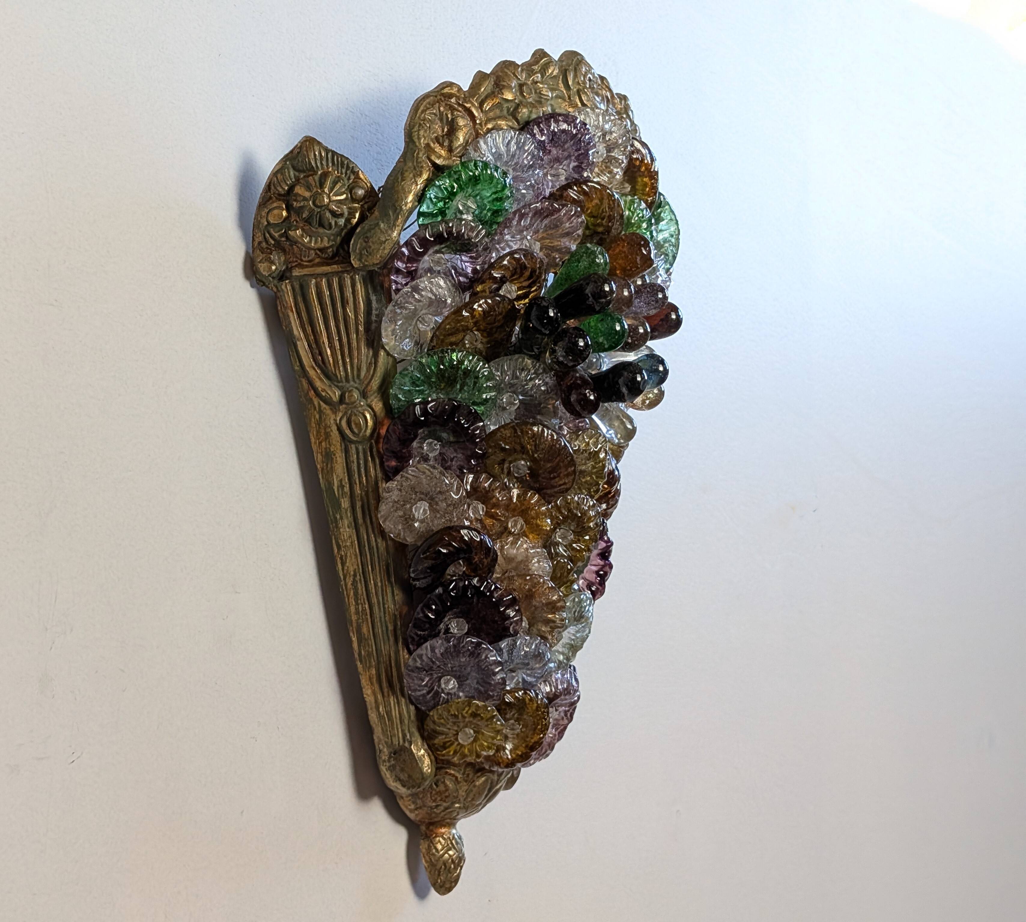 Pair of Art Deco Murano wall lights