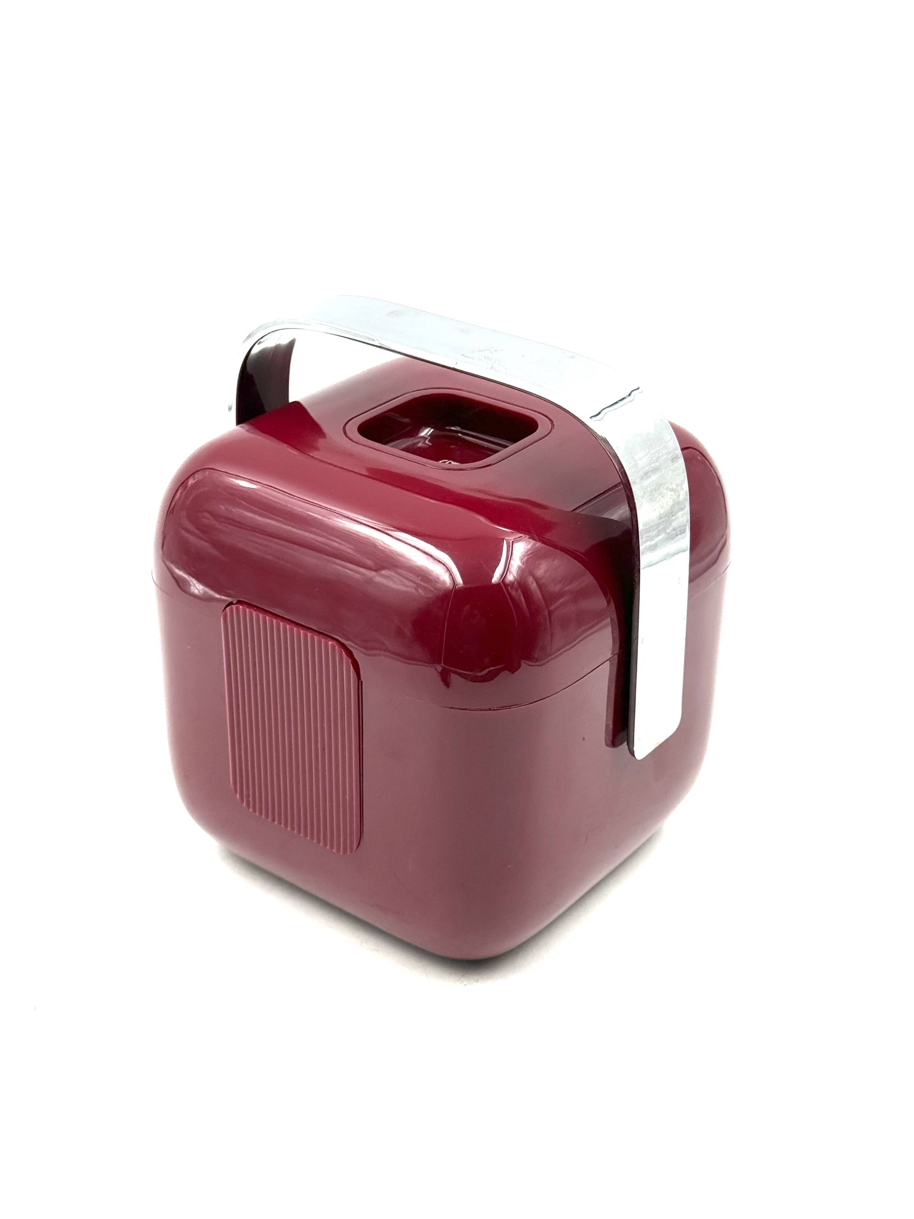 Space age red Ice Bucket, Guzzini Italy, ca. 1970s