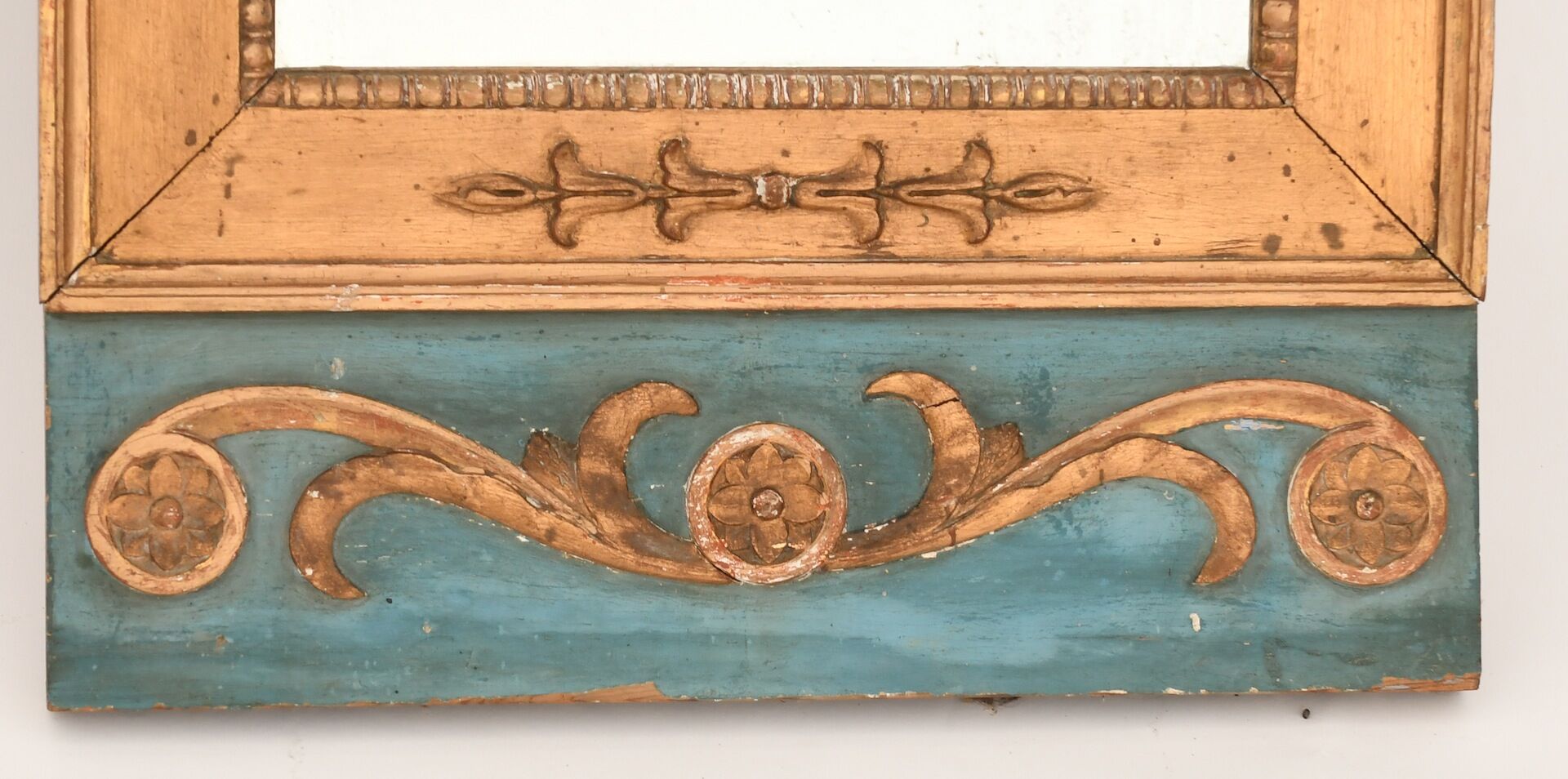 Empire-style painted mirror  47x96cm