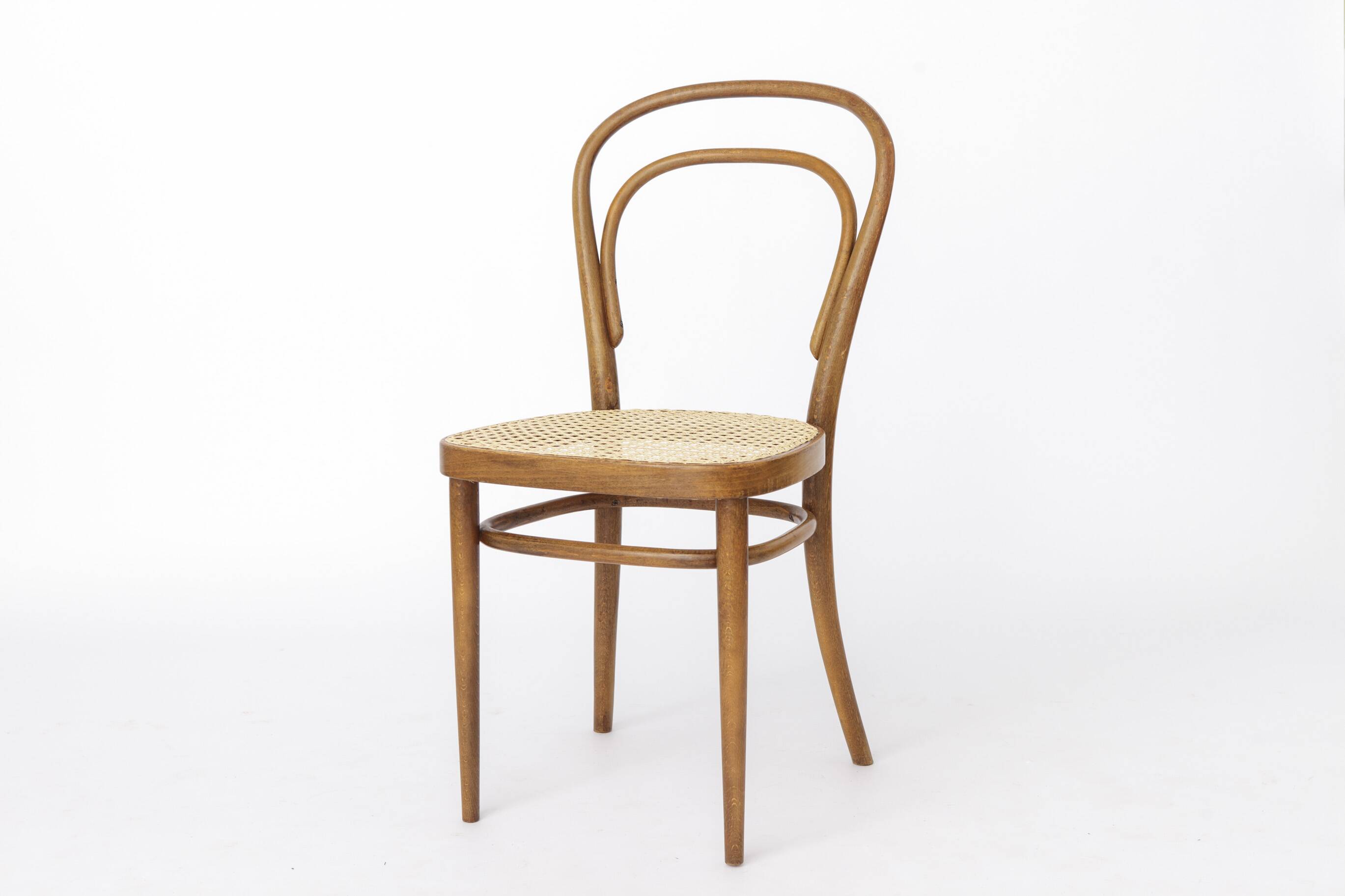 Pair of Vintage Thonet Model 14 Chairs | Radomsko Bentwood Dining Chairs |