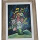 Tableau ancien bouquet de fleurs