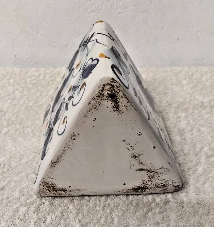 Vintage Glazed Ceramic Pottery Soliflore Vase H: 15 cm