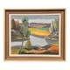 Original Swedish Oil on Panel - "Natural Landscape" by Frans Rase (1913-1994) - Signed - Vintage & Framed - 56 × 48 cm (22" × 18.9")
