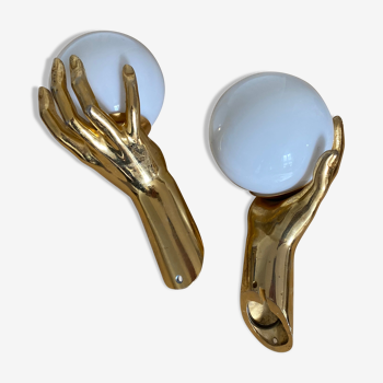 Pair of Arlus hand sconces