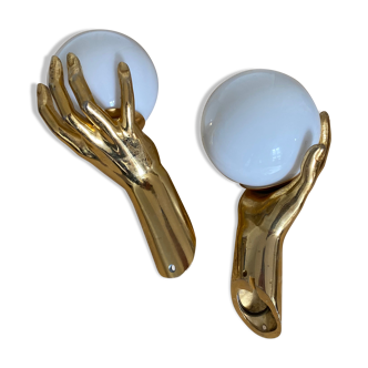 Pair of Arlus hand sconces