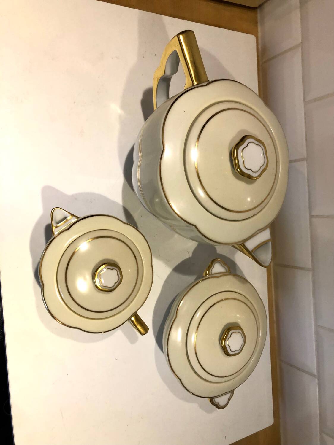 Charles Ahrenfeldt 3-piece art deco coffee service - Limoges