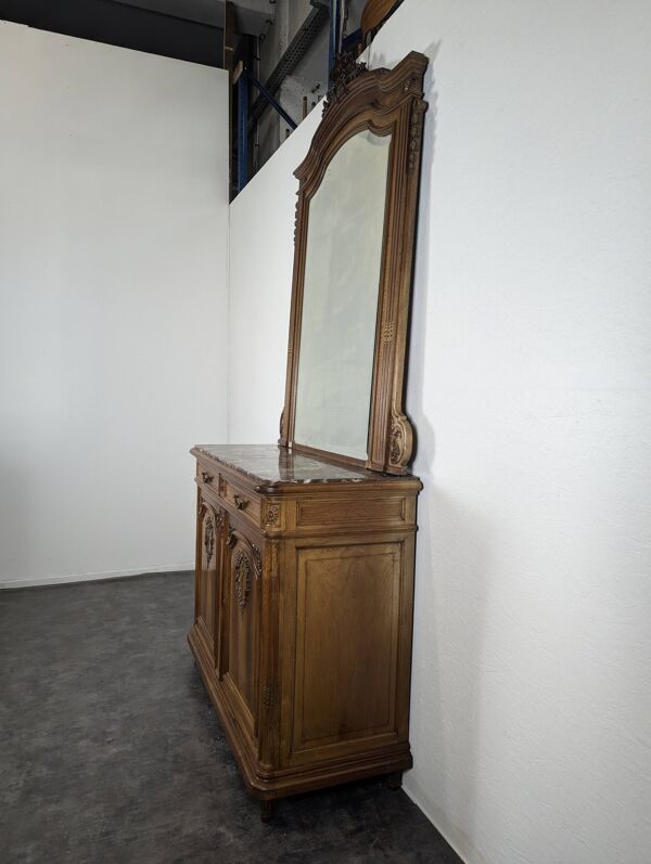 Desserte, buffet de style Louis XVI en noyer