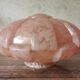 Large art deco globe pink speckled glass