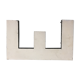 Letter e in old zinc