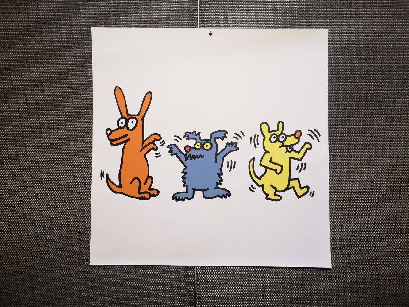 Illustration by Keith Haring - 'Animals' series - 7/12
