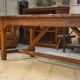 Grande table de ferme en orme massif 1950’s