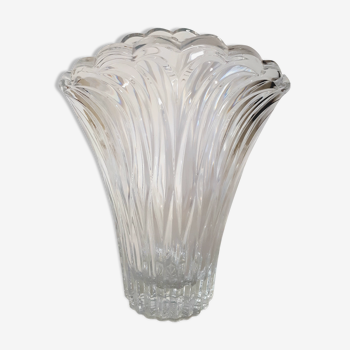 Crystal vase flared shape