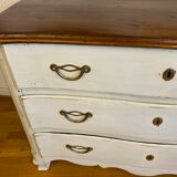 Chest of drawers from the regency period patinated light gray. Perfect condition.