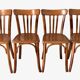 4 chaises bistrot années 50 type Baumann