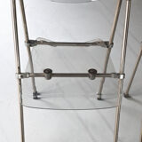 Pair of modern folding chairs in plexiglass