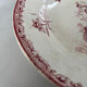 Assiette creuse terre de fer décor floral modèle Fontanges de Sarregue