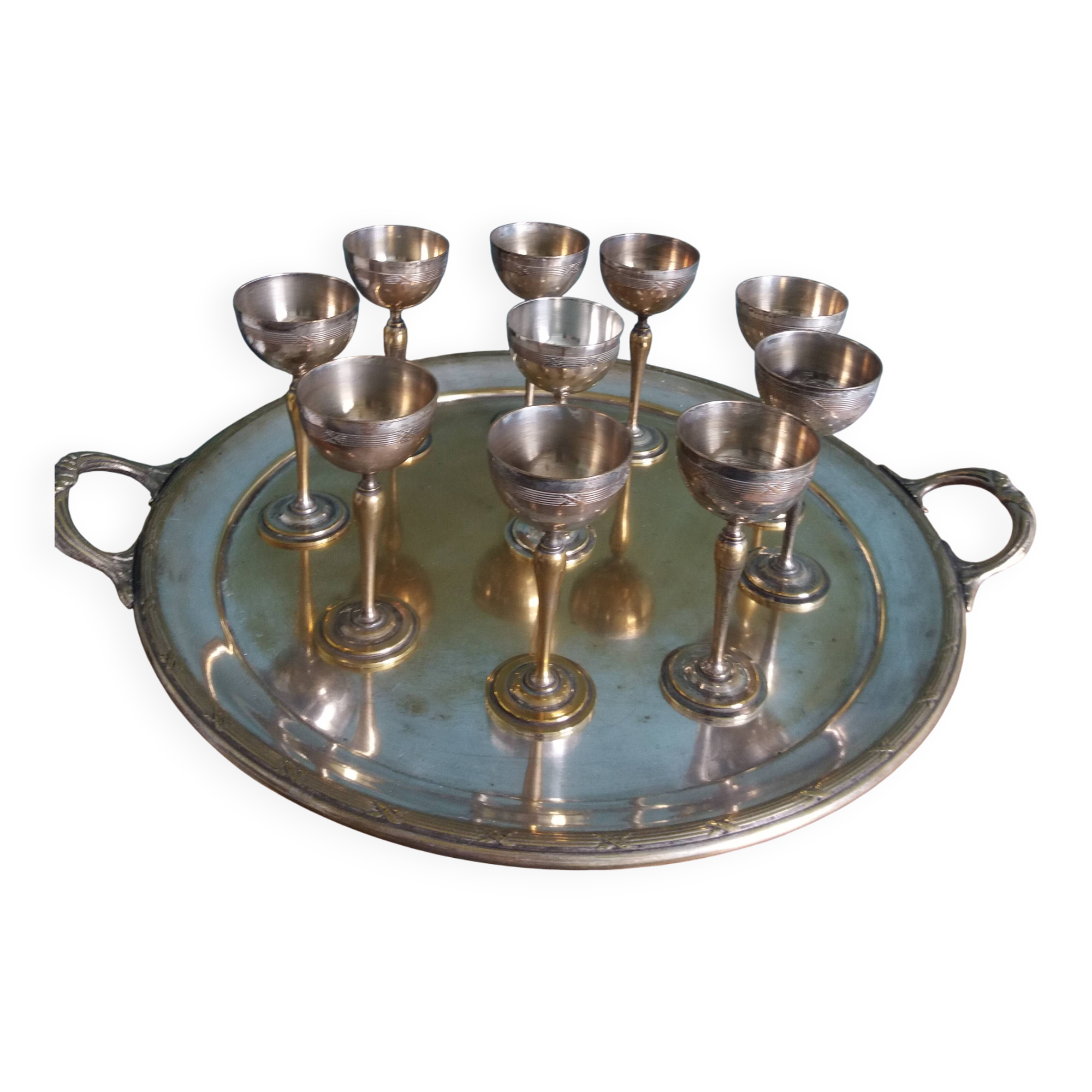 Silver-plated liqueur set