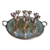 Silver-plated liqueur set