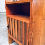 Amsterdam School Bedside Cabinet, Netherlands, 1920s