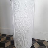 Umbrella door door ceramic canes enamelled white vintage floral motifs